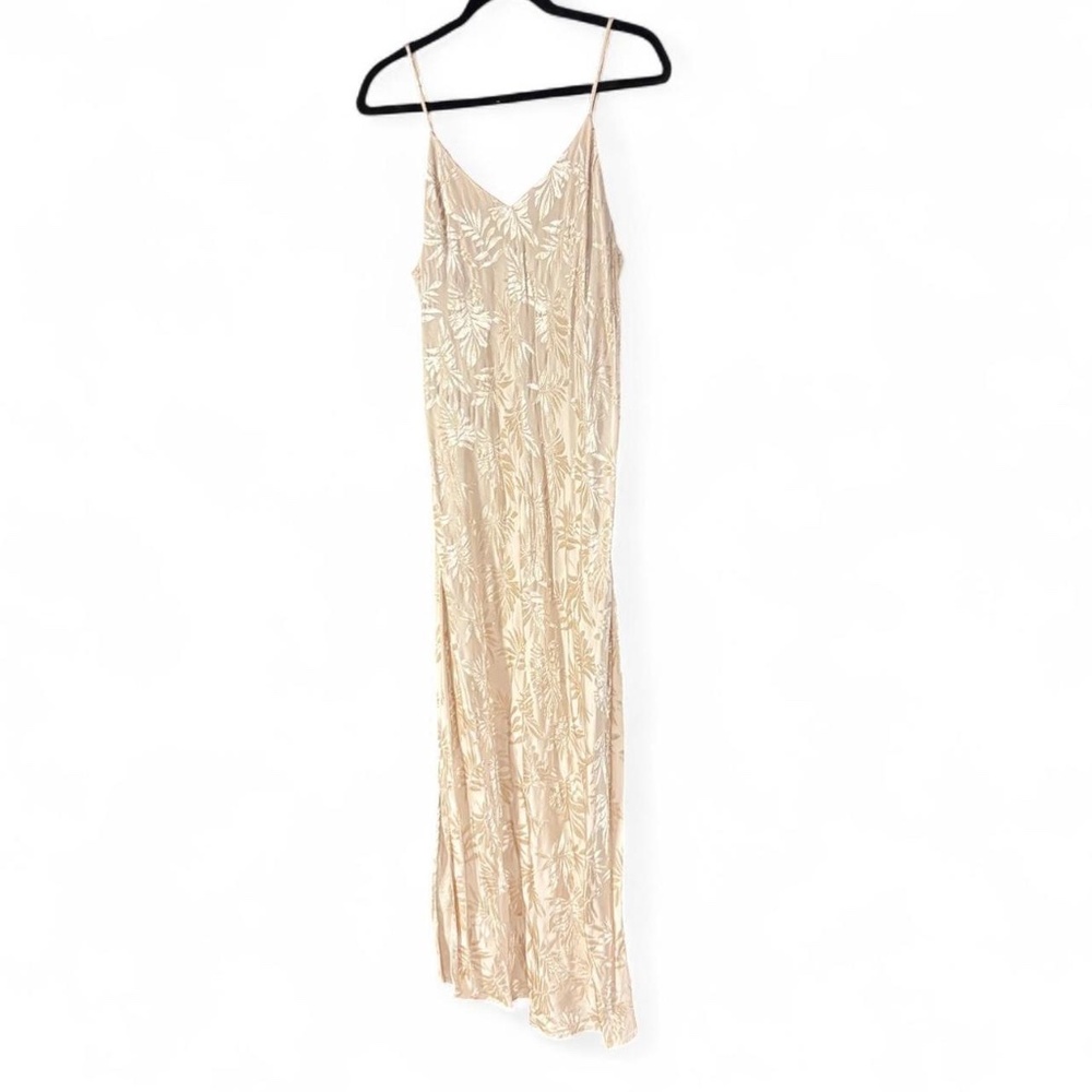 Lucy Paris Champagne Midi Slip Dress